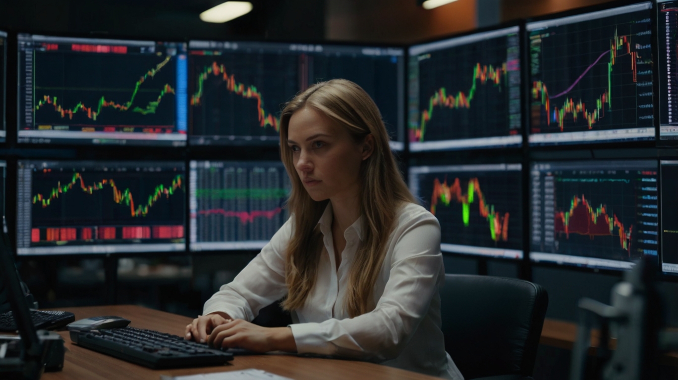 Negociación de Opciones Binarias: Análisis Técnico y Fundamental 2 Default Trader In Front Of Her Notebook Trading Forex On A Tab 1