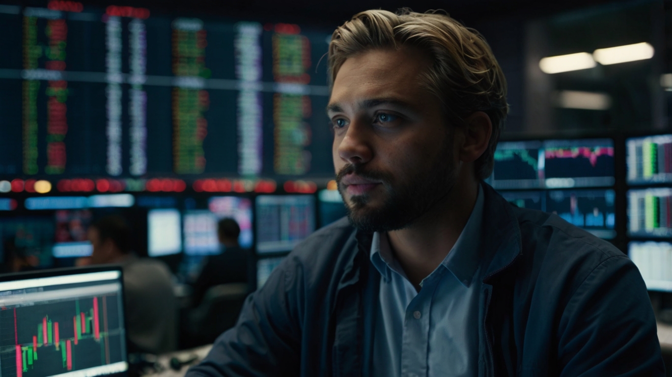 Default Traderl In A Forex Trading Room 35Mm Photography Film 1