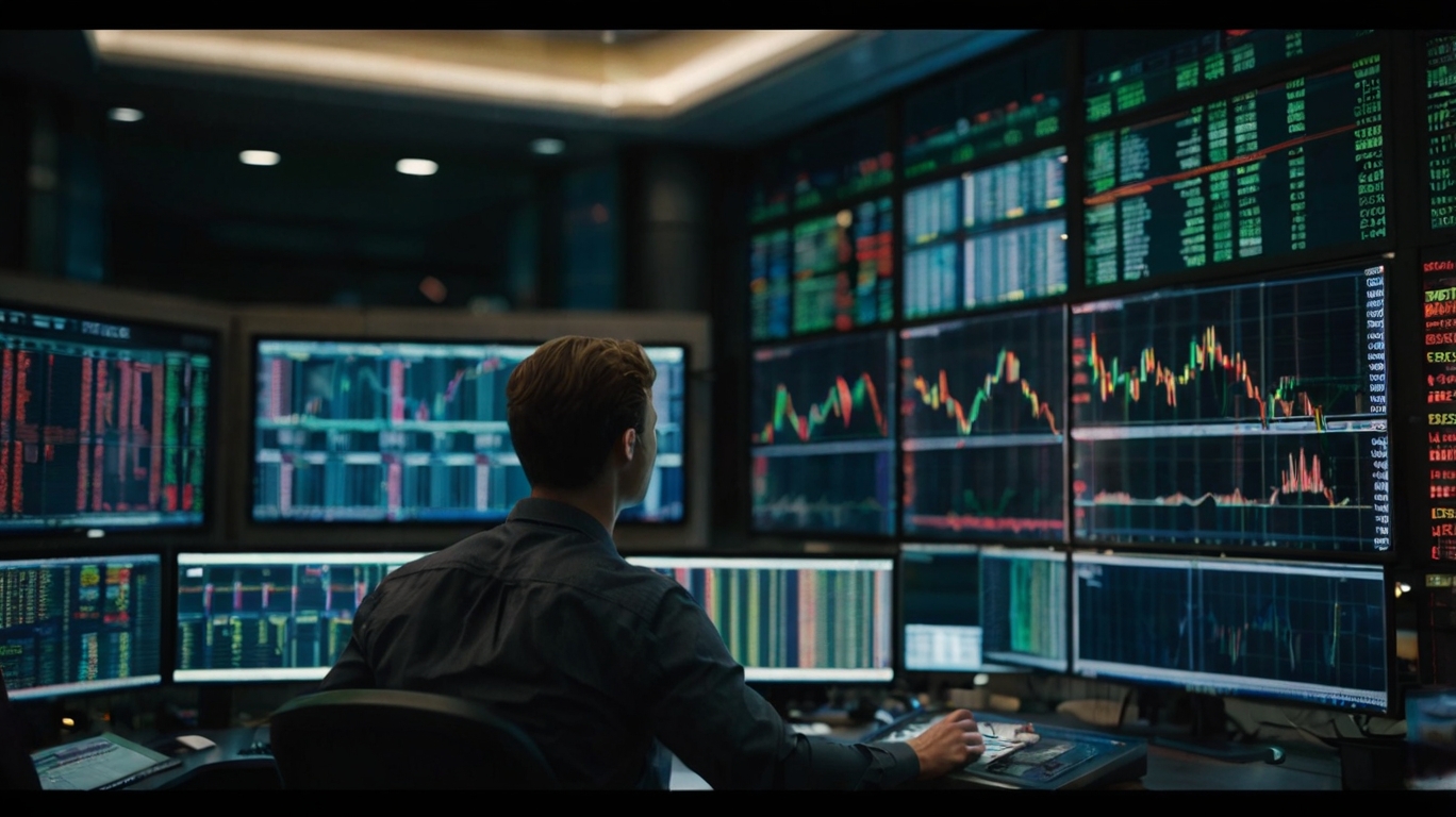 Default Traderl In A Forex Trading Room 35Mm Photography Film 2