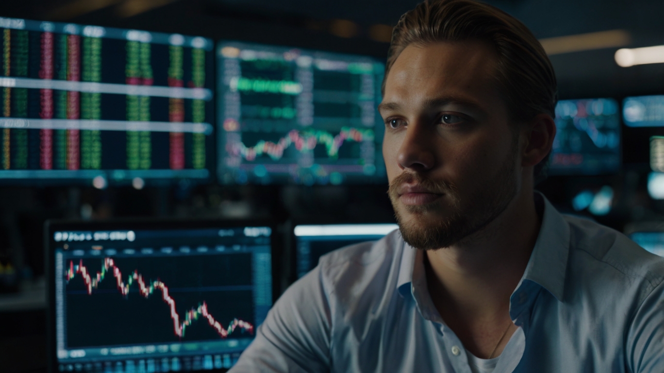 Default Traderl In A Forex Trading Room 35Mm Photography Film 0