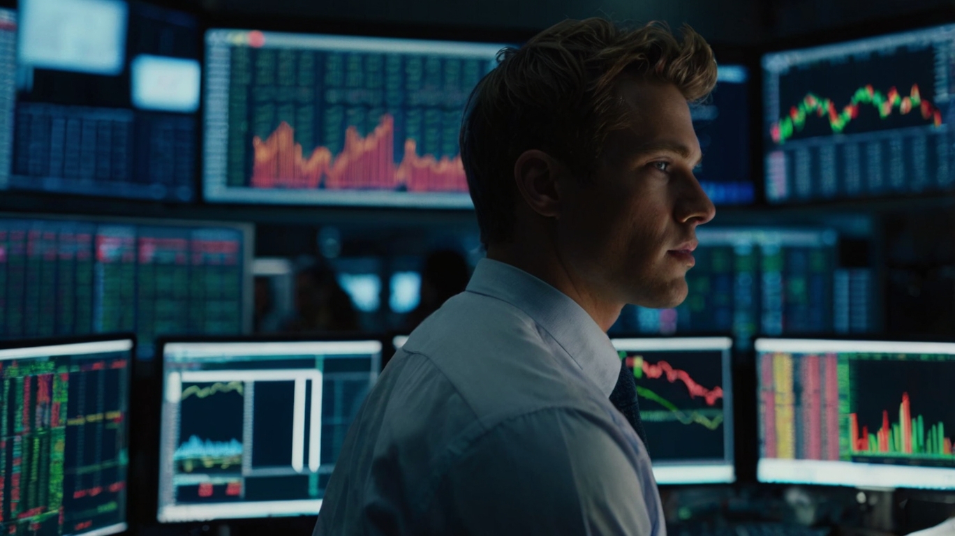 Default Traderl In A Forex Trading Room 35Mm Photography Film 1 2