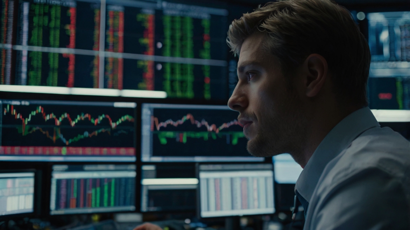 En las Opciones Binarias, el Riesgo Financiero es Crucial 1 Default Traderl In A Forex Trading Room 35Mm Photography Film 2