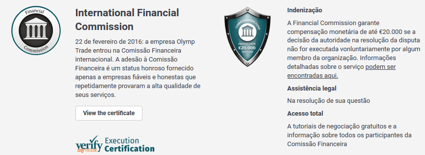 Review Olymp Trade - Análise Completa e Atualizada 1 Financial Commission Internacional (FinaCom)