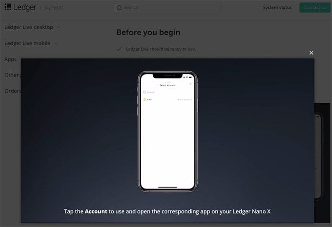 Review Ledger Nano X - Avaliação Completa 21 escolha a conta a ser usada