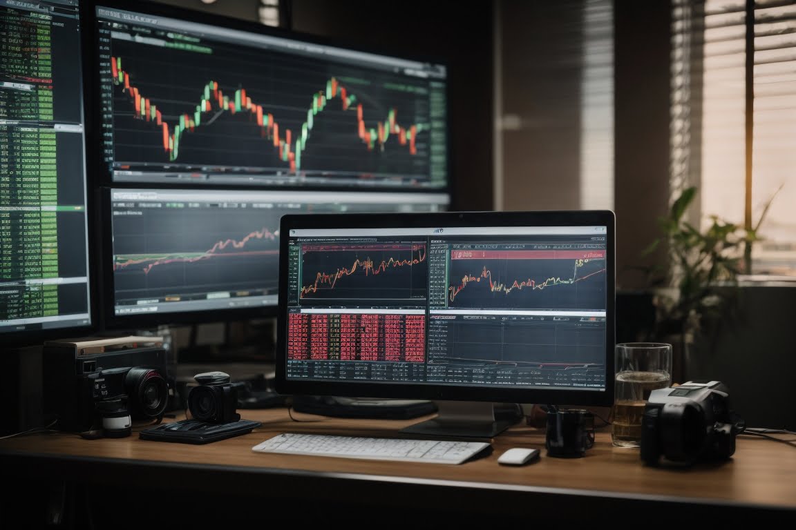 Photoreal Forex Trading Forex Large Monitor Trading Money 3