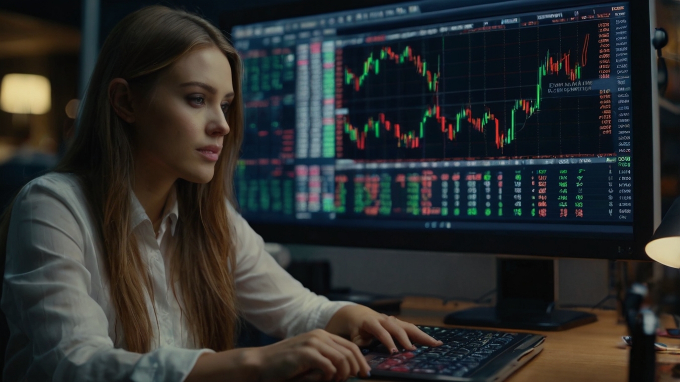 Default Beautiful Woman In Front Of Her Notebook Operating For 0 14