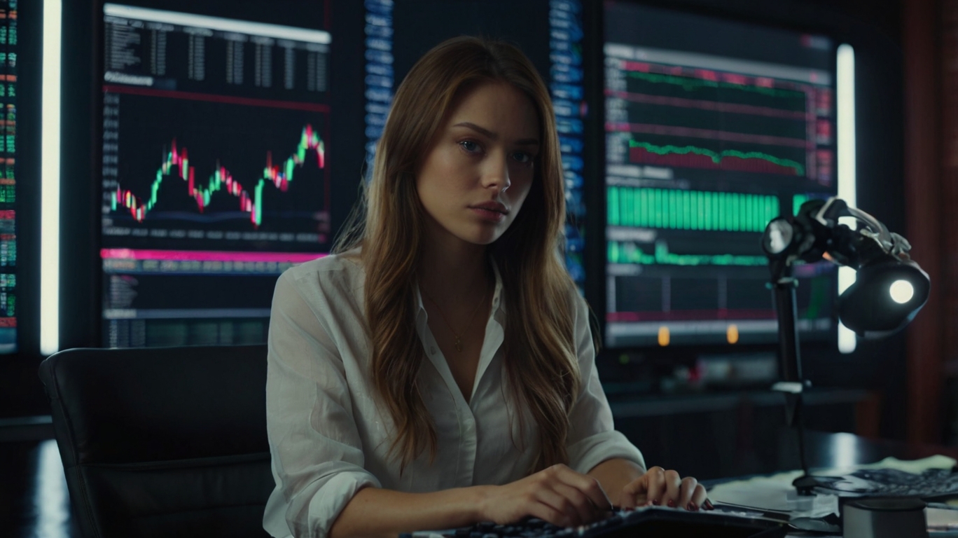 Default Beautiful Woman In Front Of Her Notebook Operating For 0 16