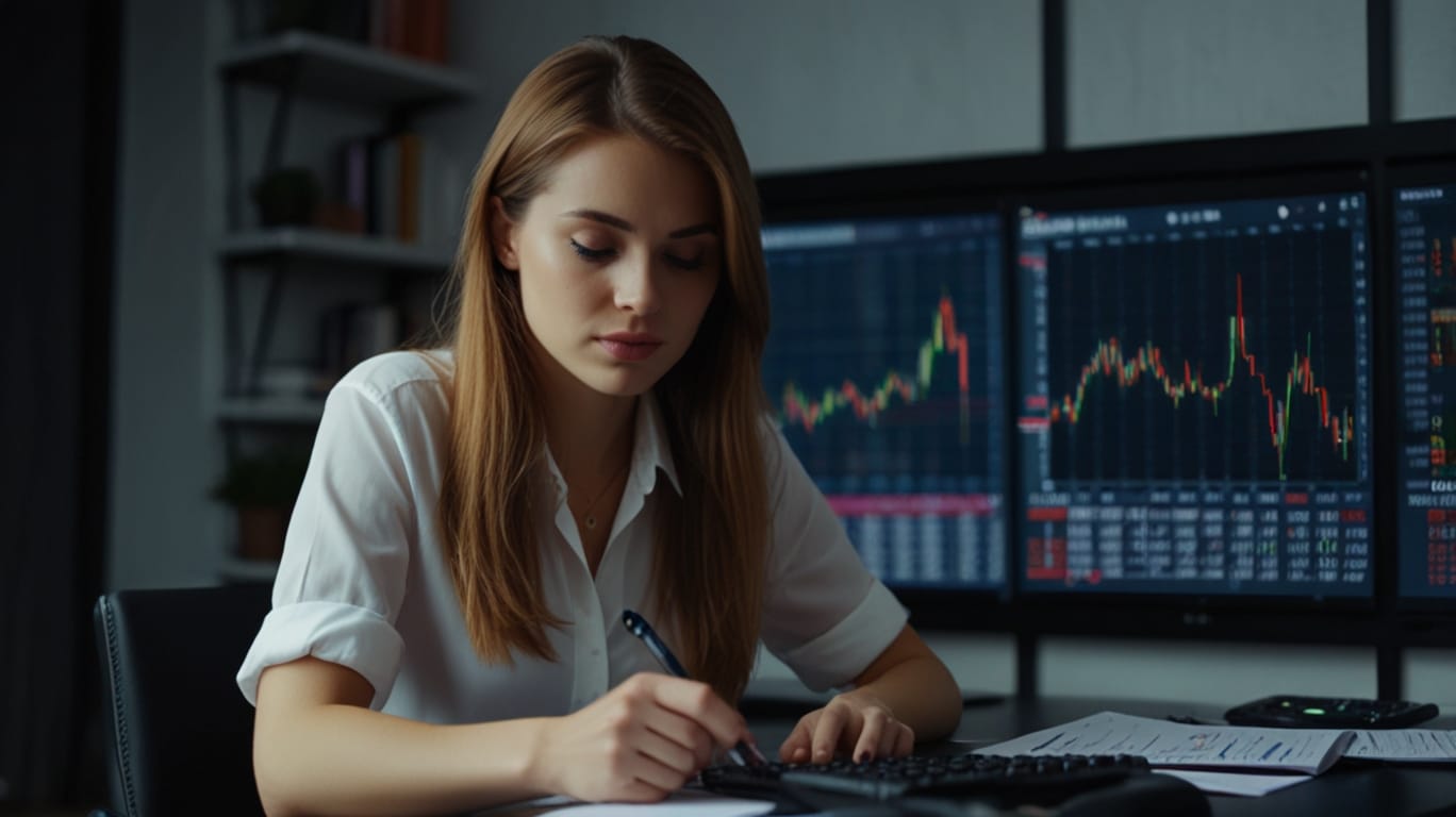 Default Beautiful Woman In Front Of Her Notebook Operating For 1 11