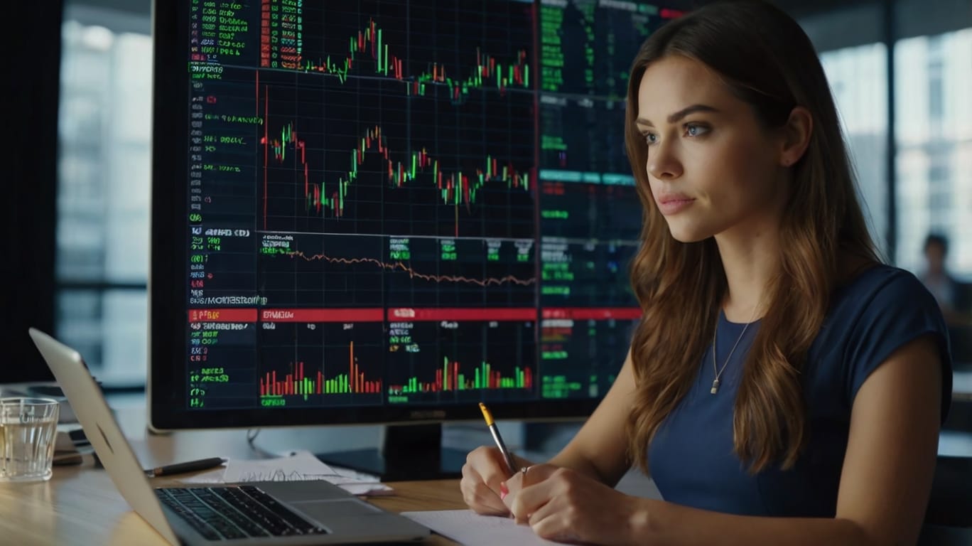 Default Beautiful Woman In Front Of Her Notebook Operating For 1 3