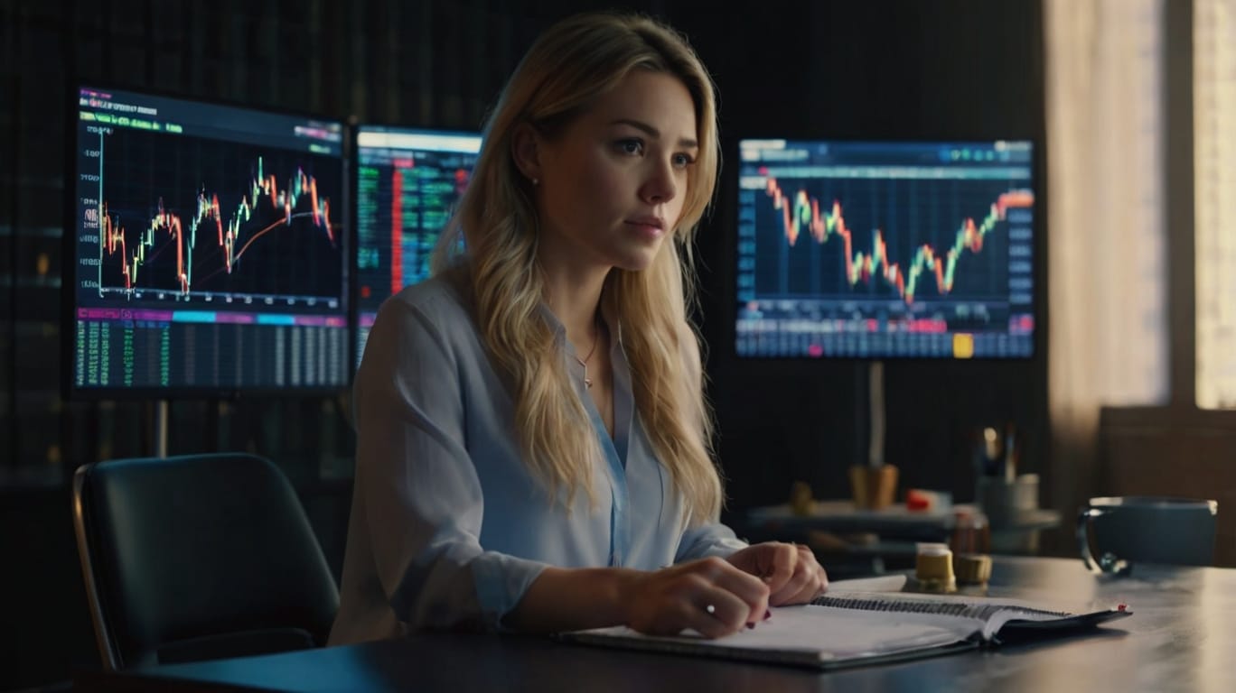 Default Beautiful Woman In Front Of Her Notebook Operating For 1 4