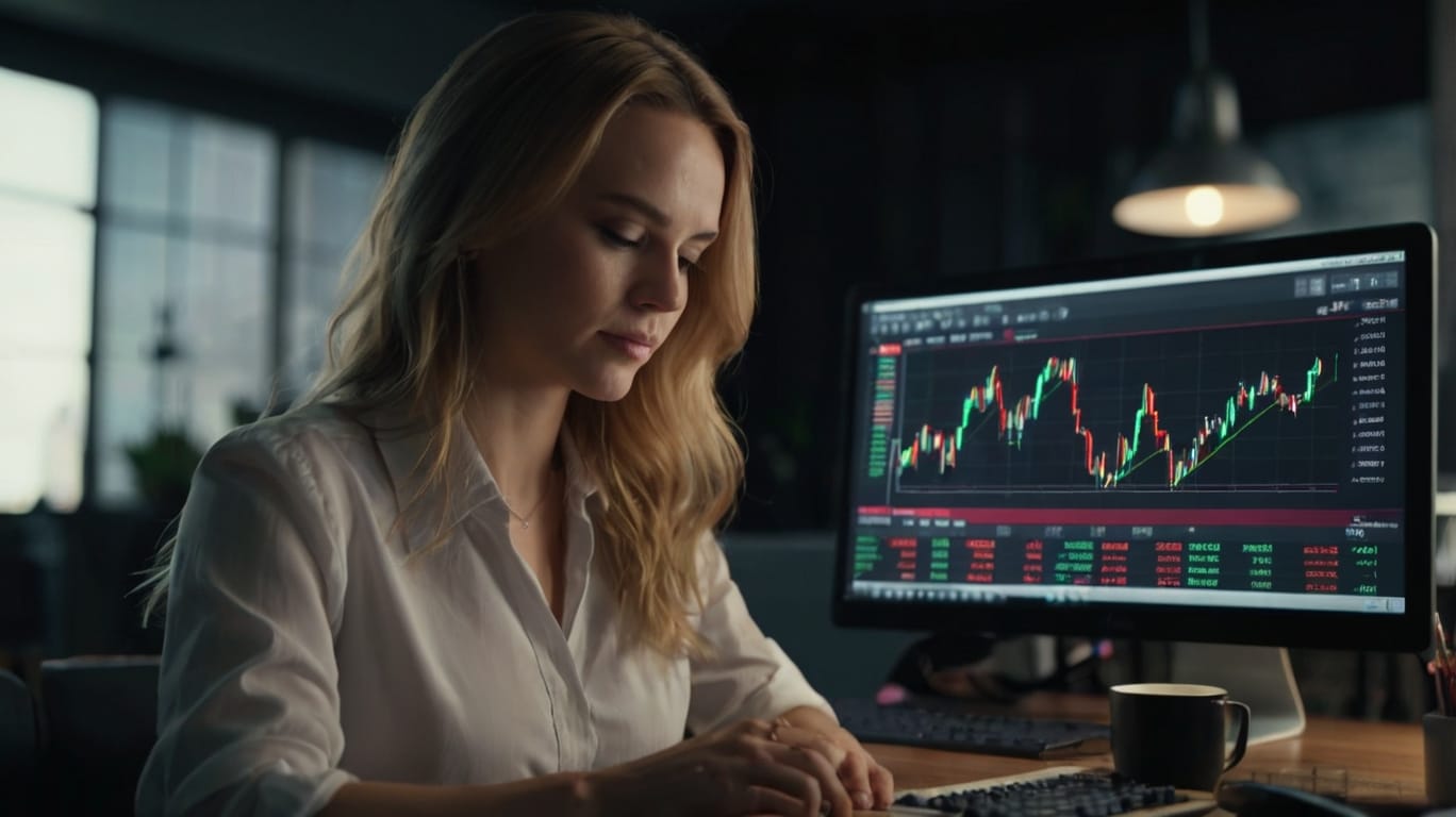 Default Beautiful Woman In Front Of Her Notebook Operating For 1 8