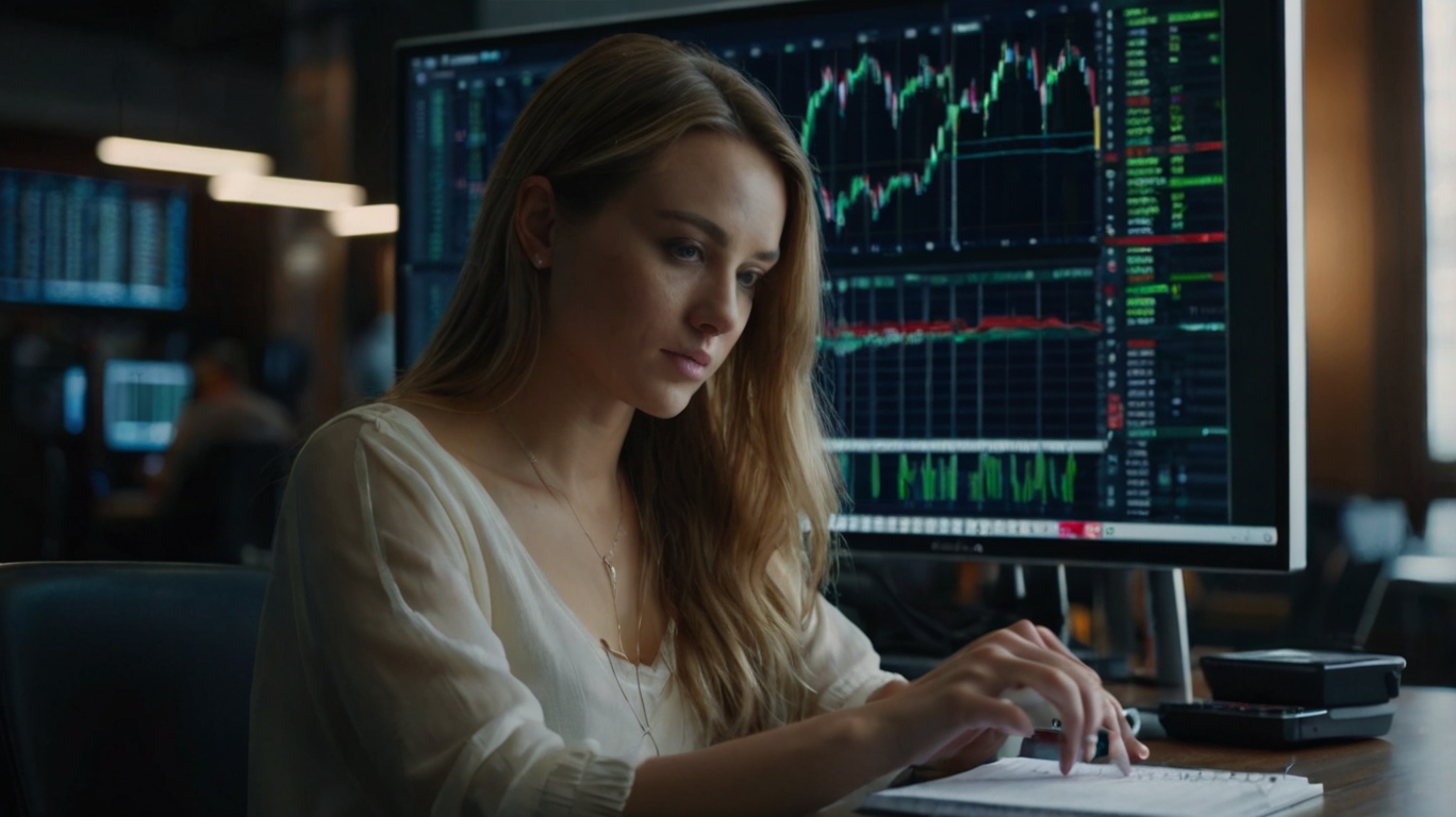 Default Beautiful Woman In Front Of Her Notebook Operating For 2 11