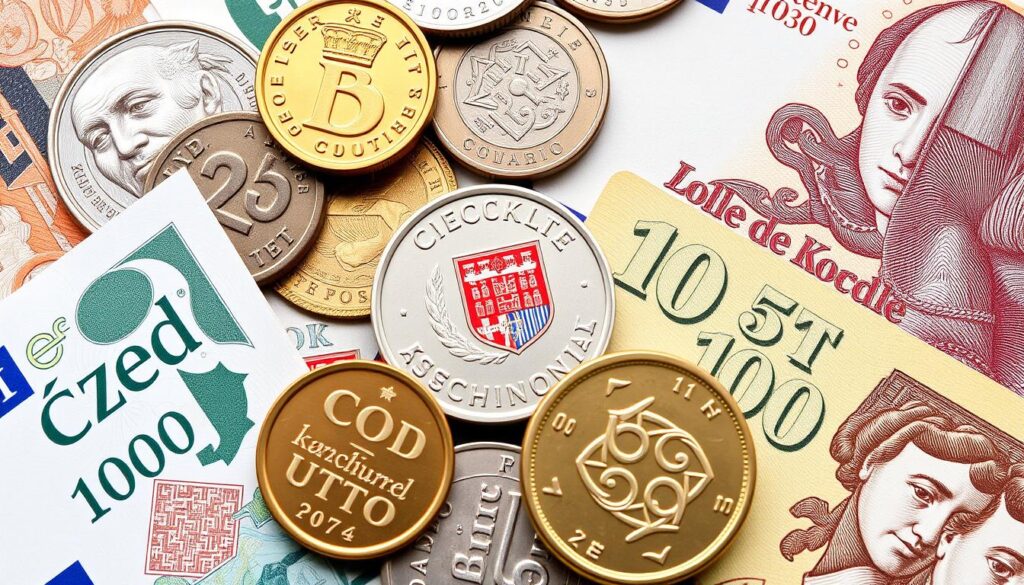 Moedas e notas da Coroa Tcheca Moedas e notas da Coroa Tcheca