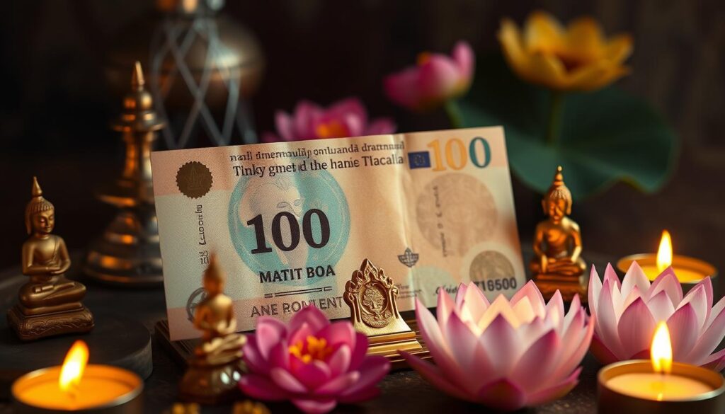 baht como amuleto da sorte