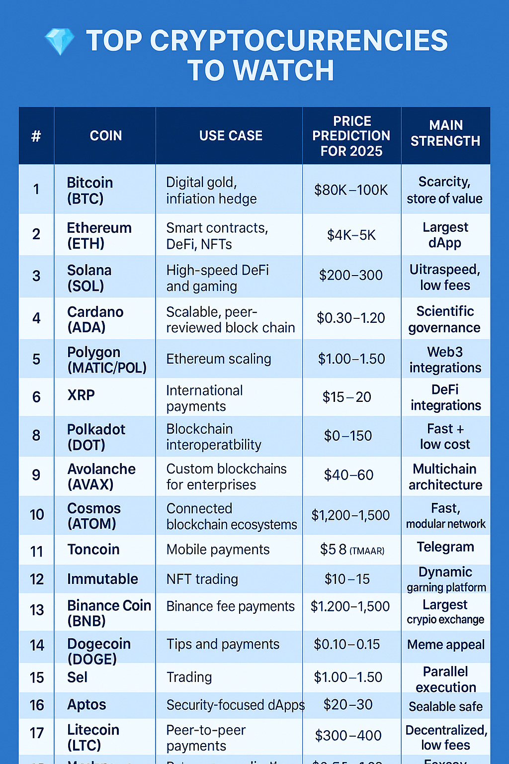 Criptomoedas Promissoras para 2025: 20 Projetos Revolucionários 1 Criptomoedas Promissoras para 2025: 20 Projetos Revolucionários