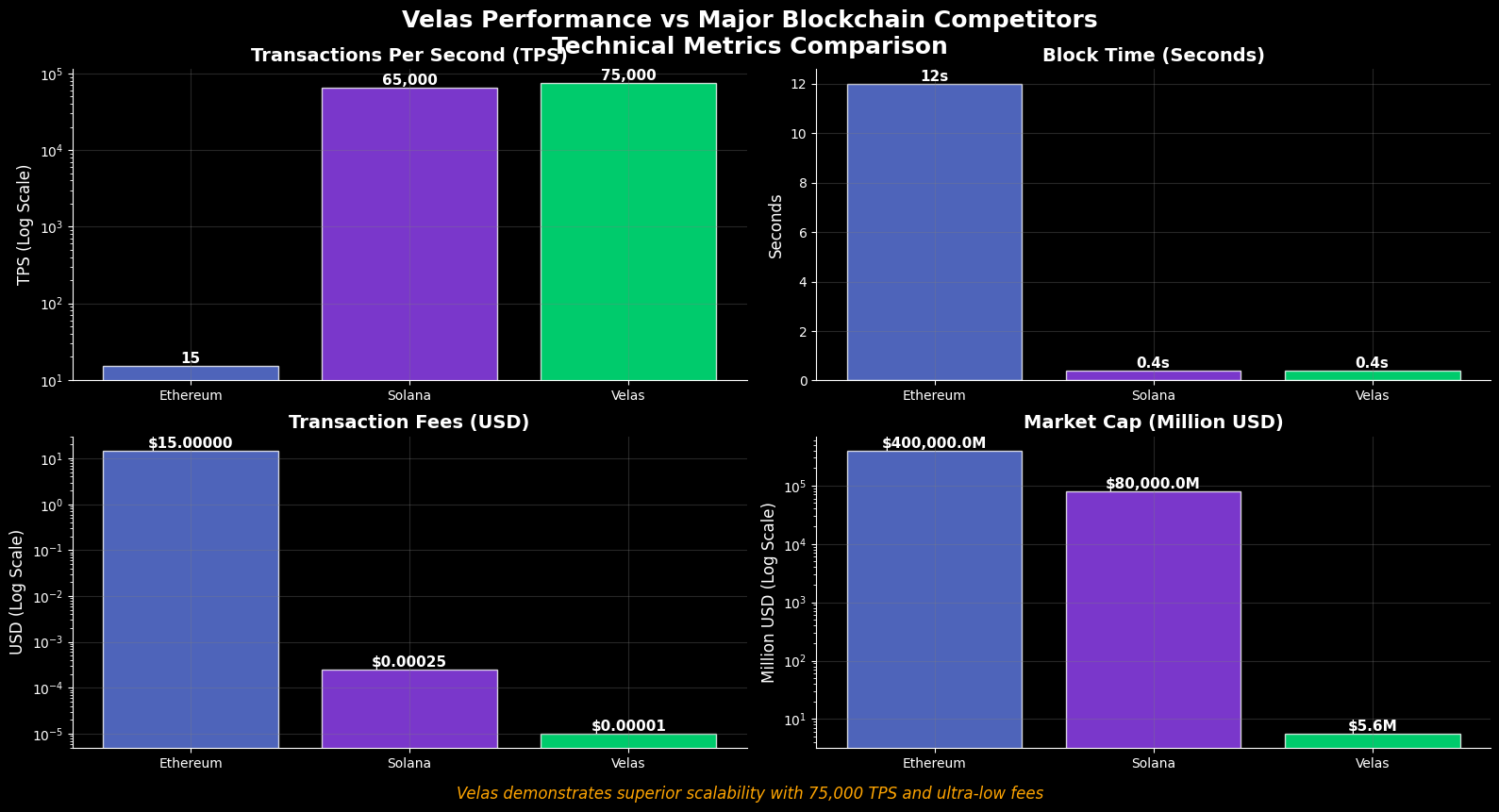 Pronóstico de Precios Velas (VLX) Para 2030 2 Figura 2: Análise comparativa de métricas técnicas - Velas vs concorrentes principais